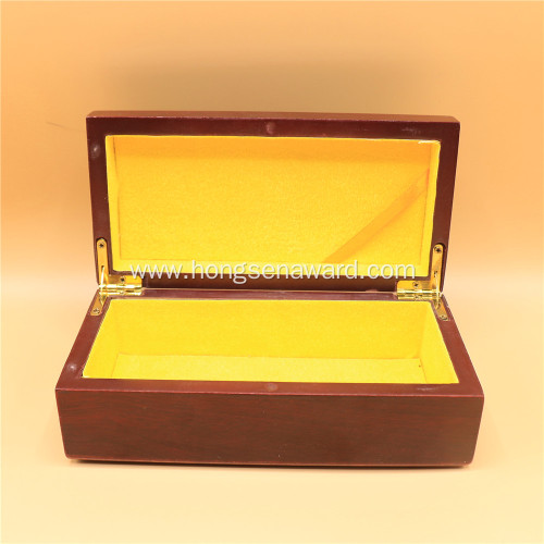 Red wooden jewelry box